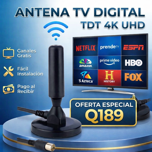 Antena Digital 4K™: +3.000 Canales, Series y Películas Gratis