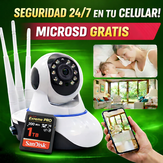 Cámara 360° con antenas + tarjeta de memoria GRATIS